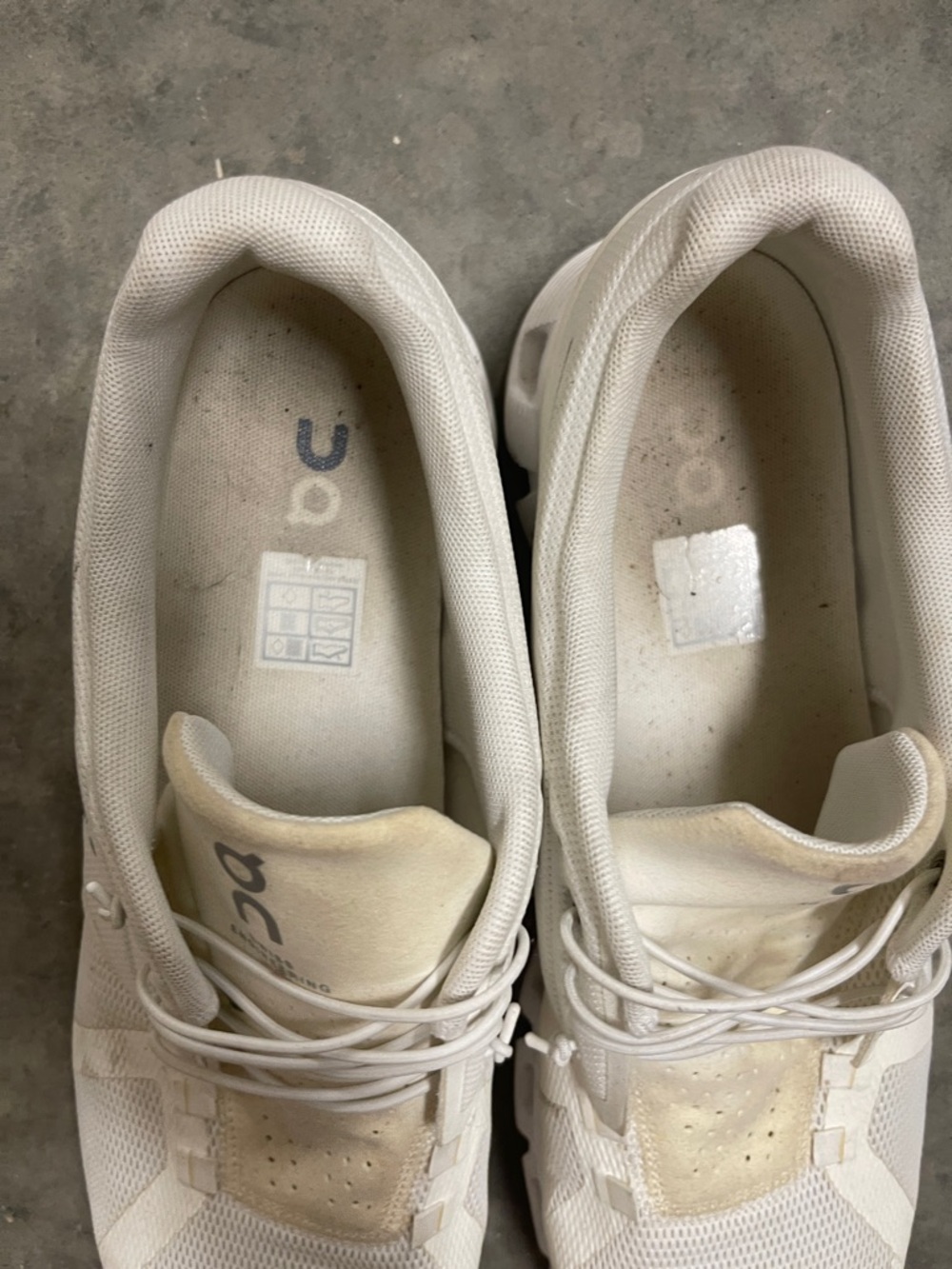 On Running Men's Sneakers in Cream and White - Picture 6 of 11